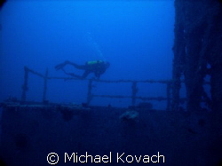 Diver on the Spiegel Grove out of Key Largo by Michael Kovach 